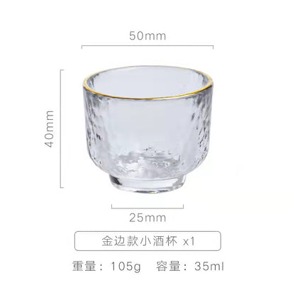 Factory Japanese glass wine jug household wine thermos wine dispenser creative small wine cup Baijiu cup set wholesale