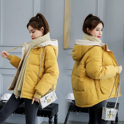 Bread clothes women's short Internet celebrities with the same cotton-padded jacket New student down cotton-padded clothes Korean version loose winter coat cotton-padded clothes