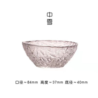 Factory Japanese-style first snow glass teacup thickened heat-resistant Kung Fu tea cup Zhongxue master cup single cup tea cup wholesale