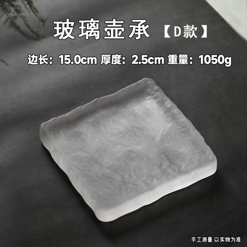 Japanese dessert appetizer glass ice plate cold dish serving plate premium western food plate dim sum plate high value sushi plate