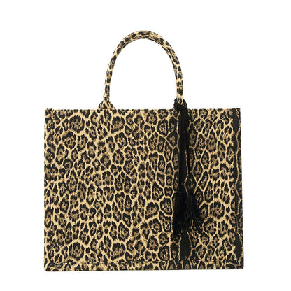 SEALBEER Hot trade New leopard print tote bag women's new leisure shoulder bag large-capacity commuter shopping bag women's handbag