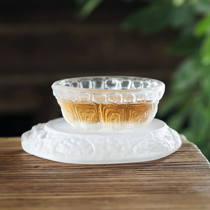 Fujia World National Style High-end Master Cup Single Cup Wholesale Set Glazed Pot Bearing Coaster Glass Kung Fu Tea Set