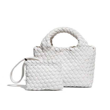 SEALBEER Vegetable basket bag, woven bag, small mini bucket, one shoulder oblique span bag, exquisite and cute, high-end hand bag.