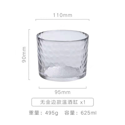 Factory Japanese glass wine jug household wine thermos wine dispenser creative small wine cup Baijiu cup set wholesale