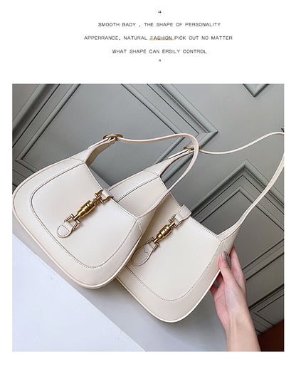 SEALBEER popular spring and summer new armpit bag fashion trend single shoulder portable  lock leather women's bag factory hair