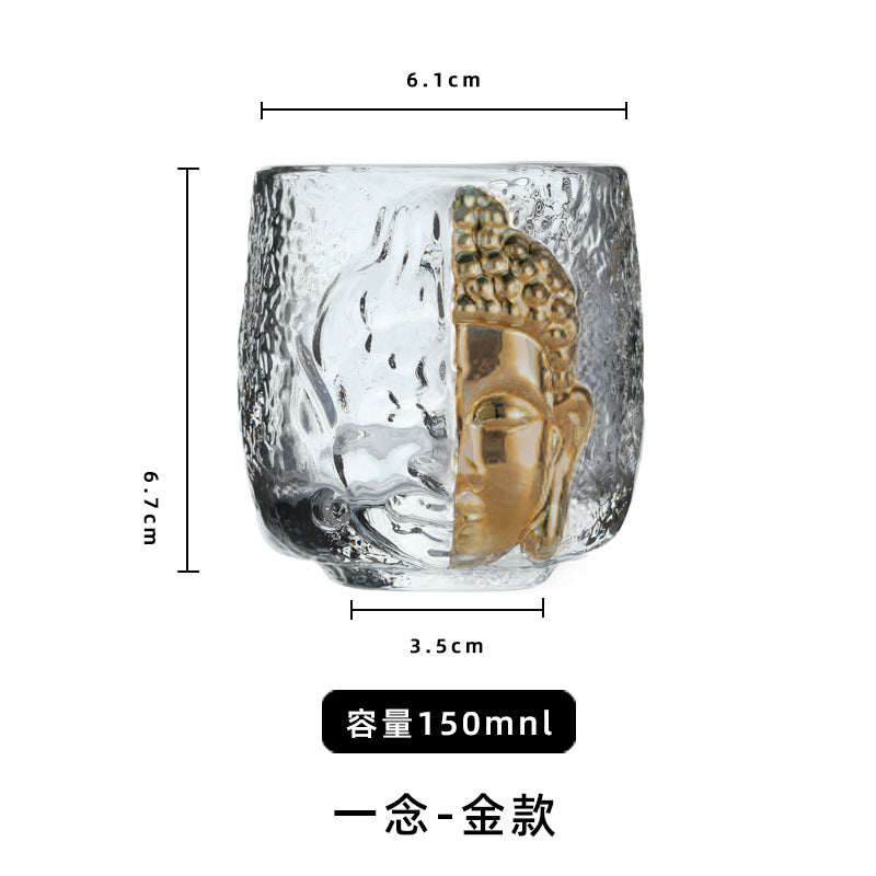 Japanese crystal glass teacup Yinian cup thickened tea tasting cup Kung Fu tea cup high-end master cup single cup wholesale