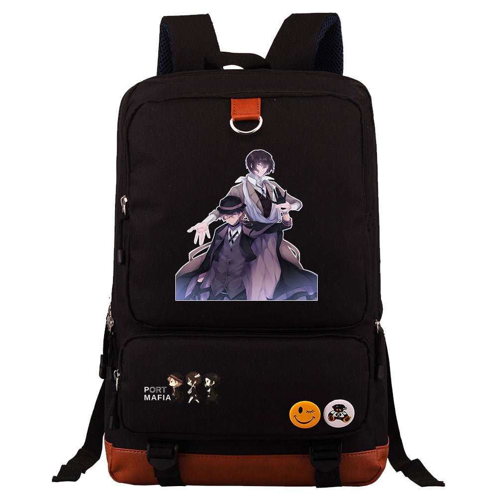 Anime Riman Wenhao Stray Dogs Printed Youth Student Schoolbag Men's and Women's Backpack Travel Bag