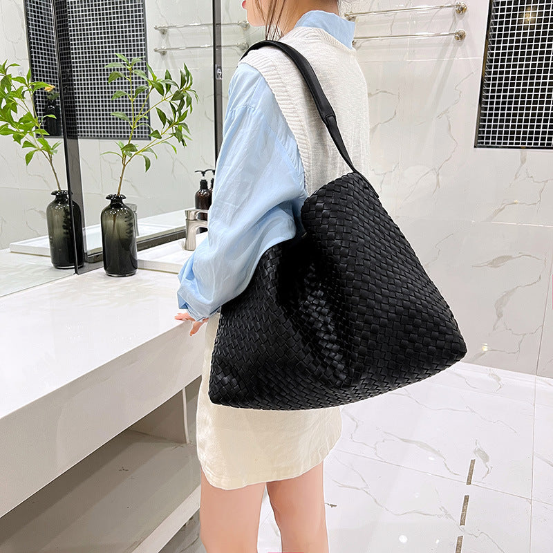 SEALBEER popular new summer hand-woven bag women's large-capacity shoulder underarm bag versatile tote bag women's messenger bag