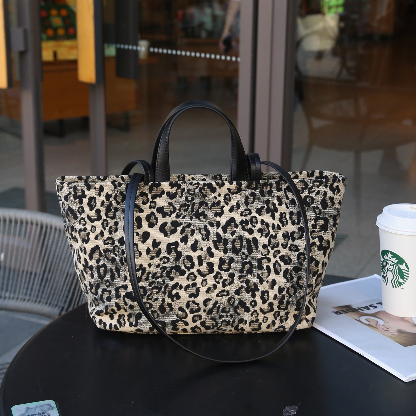 SEALBEER Hot trade New bag women's new large-capacity handbag leopard print tote bag commuter bag women's shoulder armpit bag