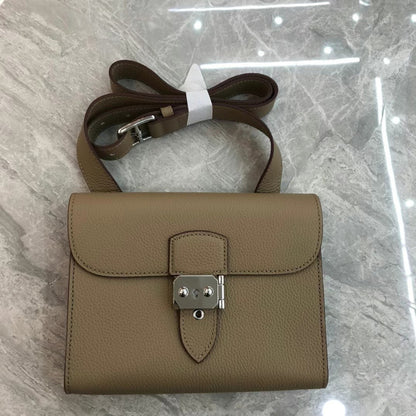 SEALBEER 2025 new Kelly messenger bag fashionable single shoulder oblique span portable lock small square bag casual women's leather bag