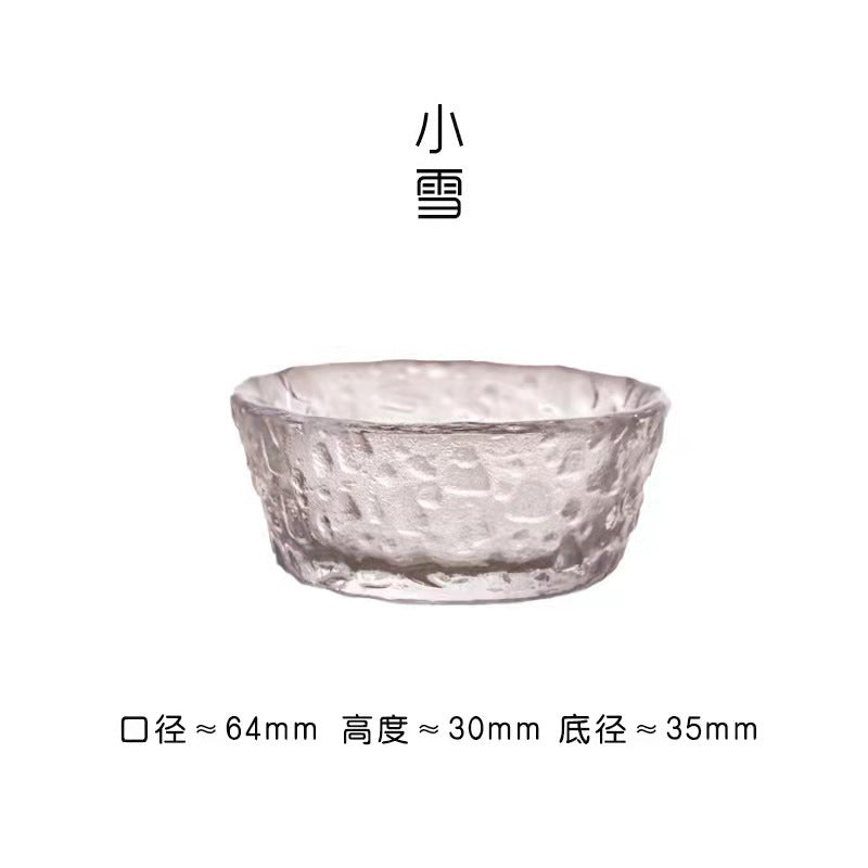 Spot Japanese-style first snow glass teacup thickened heat-resistant Kung Fu tea cup small snow tea cup master cup single cup wholesale