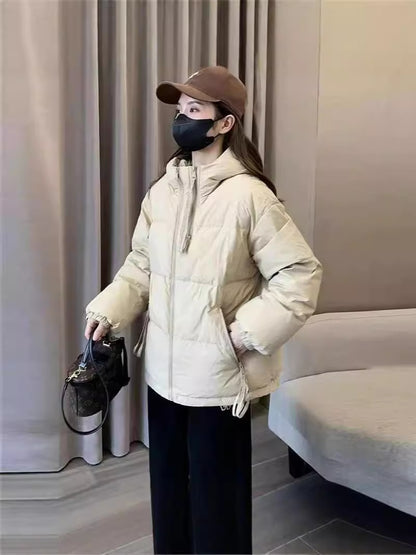 Down cotton-padded clothes women's 2024 new winter popular high-grade thickened cotton-padded jackets, foreign-style small short cotton-padded jackets