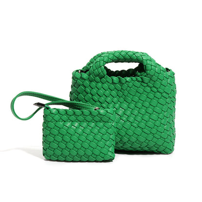 SEALBEER Vegetable basket bag, woven bag, small mini bucket, one shoulder oblique span bag, exquisite and cute, high-end hand bag.