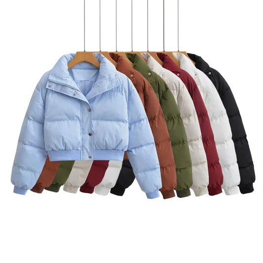 2023 winter new thickened seven-color warm cotton clothes loose and handsome European and American trend women's cotton-padded jackets