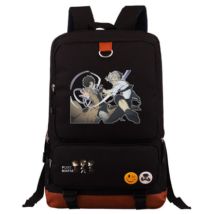 Anime Riman Wenhao Stray Dogs Printed Youth Student Schoolbag Men's and Women's Backpack Travel Bag