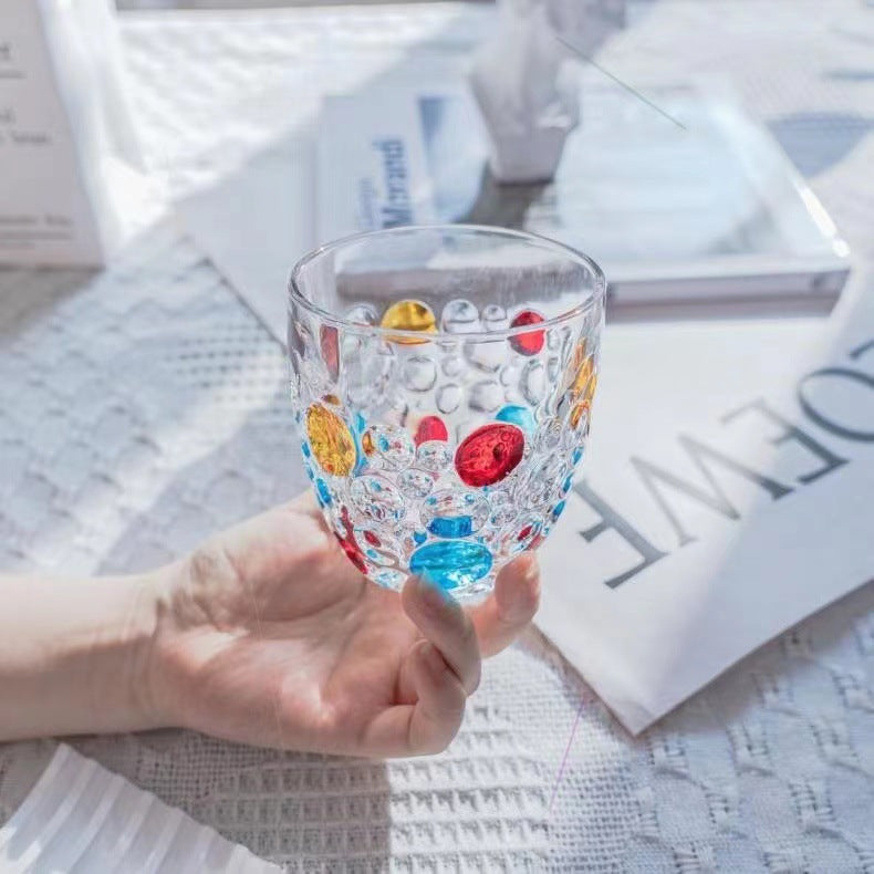 Italian designer hand-painted crystal glass high value whiskey creative light luxury water cup wholesale