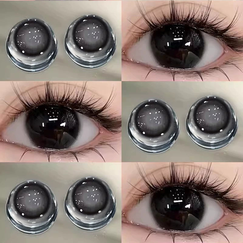 SEALBEER Hot new black rose contact lenses for half a year, throwing large diameter black natural pupil expansion, comfortable and invisible qy