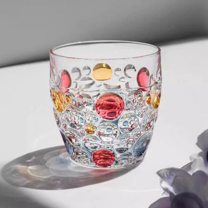 Italian designer hand-painted crystal glass high value whiskey creative light luxury water cup wholesale