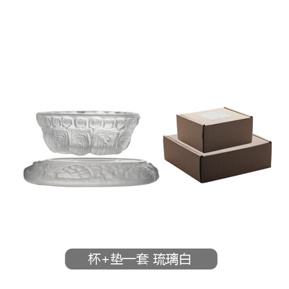 Fujia World National Style High-end Master Cup Single Cup Wholesale Set Glazed Pot Bearing Coaster Glass Kung Fu Tea Set