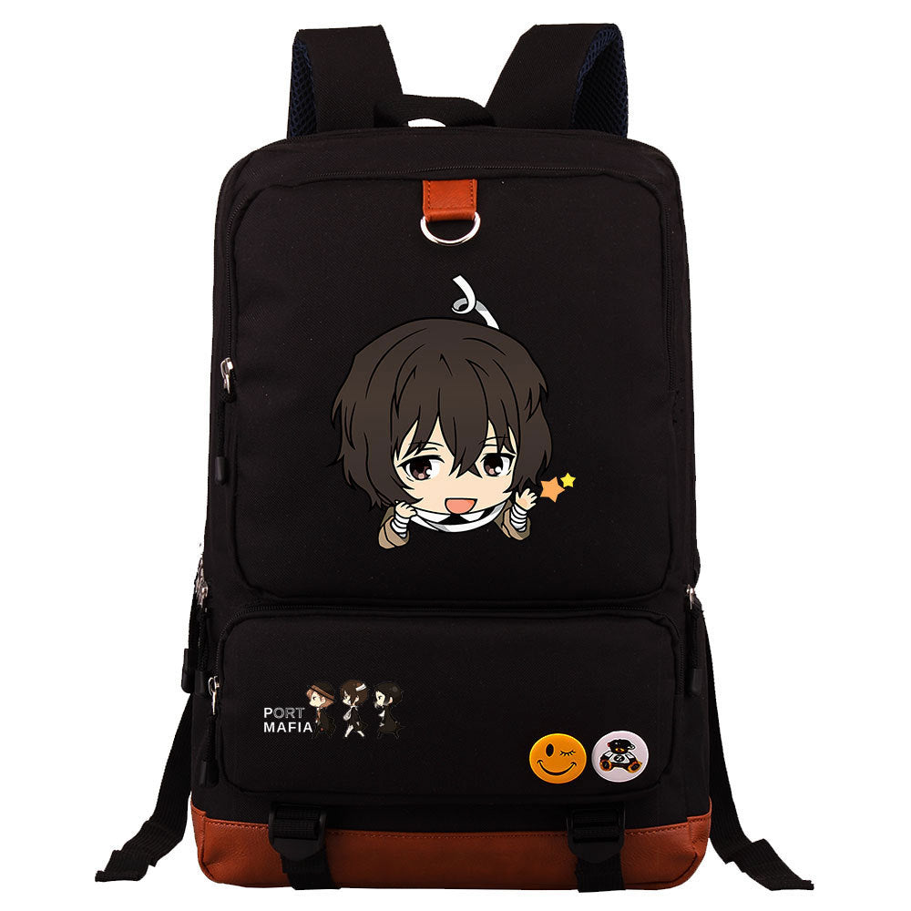 Anime Riman Wenhao Stray Dogs Printed Youth Student Schoolbag Men's and Women's Backpack Travel Bag