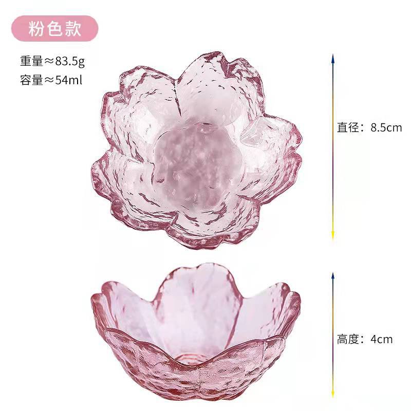 Japanese glass Phnom Penh cherry blossom small plate dipping plate jewelry box tea plate seasoning plate sauce oil plate tableware wholesale