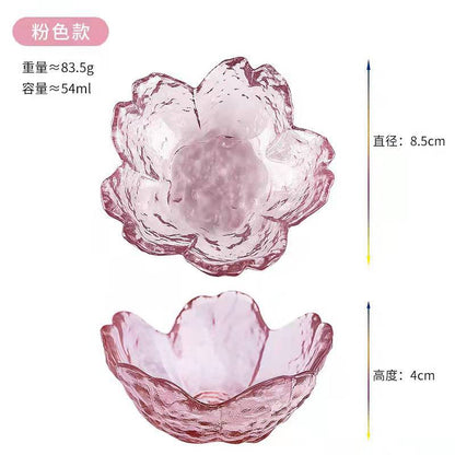 Japanese glass Phnom Penh cherry blossom small plate dipping plate jewelry box tea plate seasoning plate sauce oil plate tableware wholesale