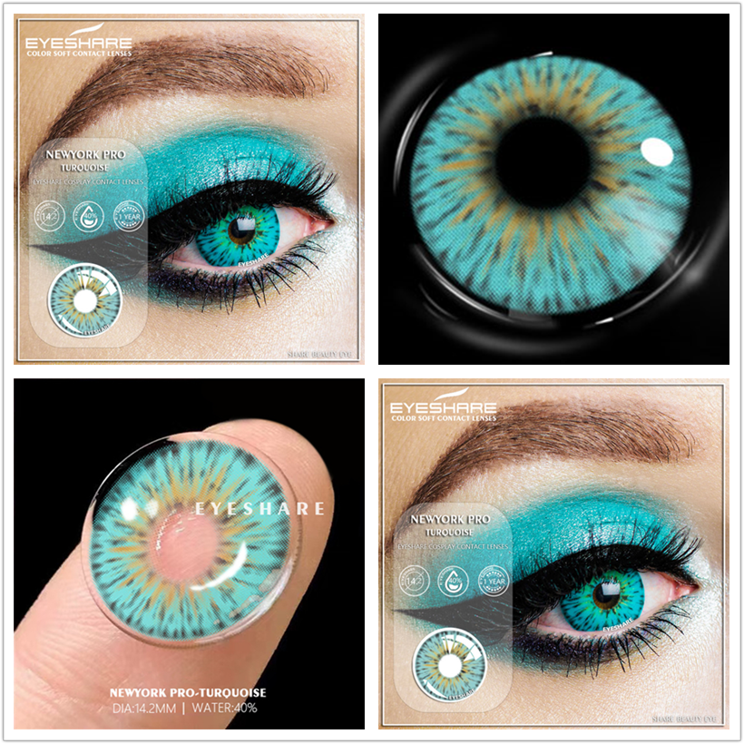 SEALBEER Color Contact Lenses For Eyes 2pcs Anime Cosplay Colored Lenses Blue Crazy Halloween Lenses Contact Lens Beauty Makeup