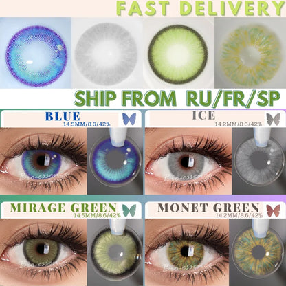 SEALBEER 1 Pair Color Contact Lenses for Eyes Natural Brown Lenses Beauty Fashion Gray lense Blue Lenses Green Eye Contact