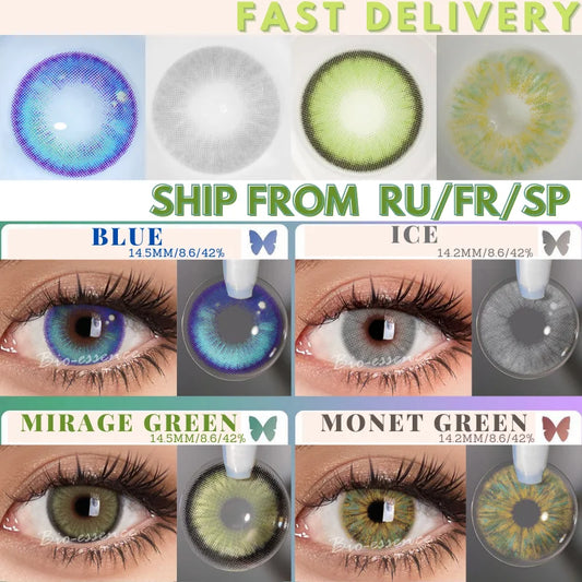 SEALBEER 1 Pair Color Contact Lenses for Eyes Natural Brown Lenses Beauty Fashion Gray lense Blue Lenses Green Eye Contact