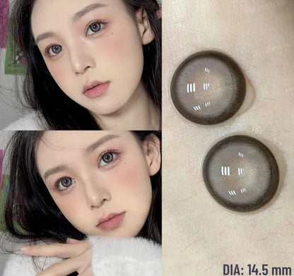 SEALBEER 1 Pair Korean Lenses Colored Contact Lenses with Degree Myopia Lenses Brown Lenses Black Eye Lens Fog Pearl Colorcon