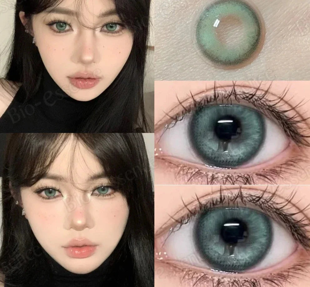 SEALBEER 1 Pair Colorcon Korean Lenses Colored Contact Lenses with Degree Myopia Lenses Y2K Lenses Green Eye Lenses