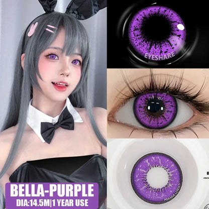 SEALBEER 2pcs Cosplay Anime Lenses for Eyes NEBULA Series Makeup Beauty colored Contact lens Anime Accessories  Cosmetic lense