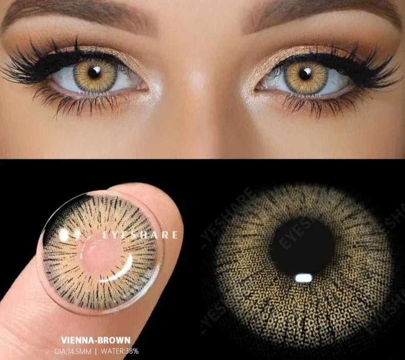 SEALBEER Coloured Contact Lenses for Eyes 1pair Gray Pupils Lens Blue Eye Lenses Green Lens Yearly Brown Contacts Cosmetic Lens