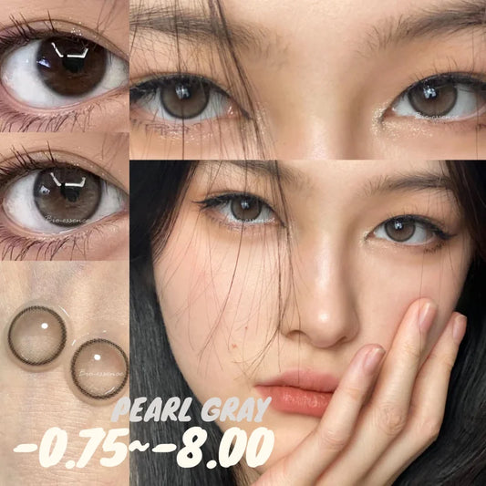 SEALBEER 1Pair Myopia Color Contact Lenses Color Lens Eyes Lentillas Verdes Naturales Lenses With Diopters Fog Pearl Lenses