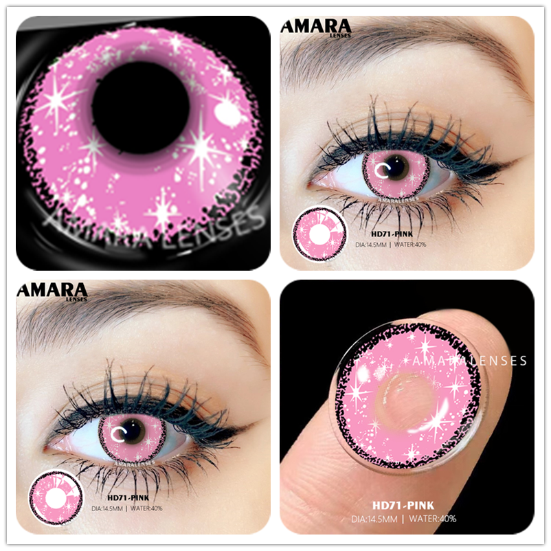 SEALBEER Color Contact Lenses For Eyes 2pcs Anime Cosplay Colored Lenses Blue Crazy Halloween Lenses Contact Lens Beauty Makeup