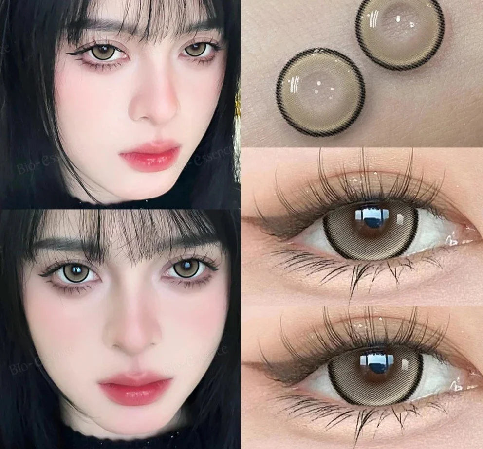 SEALBEER Pink Lenses Colorcon Korean Lenses Colored Contact Lenses Fashion Lenses Myopia Lenses with Degree 0~-6.00