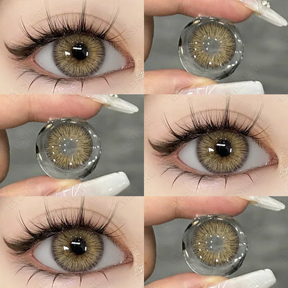 SEALBEER 1Pair Colored Contact Lenses for Eyes Fast Delivery Brown Lenses Gray Pupils Lens Green Eye Lenses Blue Eye Lens Yearly