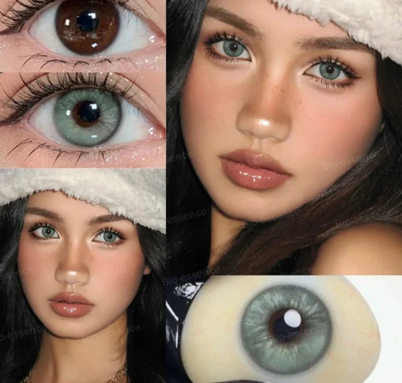 SEALBEER 1 Pair Korean Lenses Colored Contact Lenses with Degree Myopia Lenses Brown Lenses Black Eye Lens Fog Pearl Colorcon