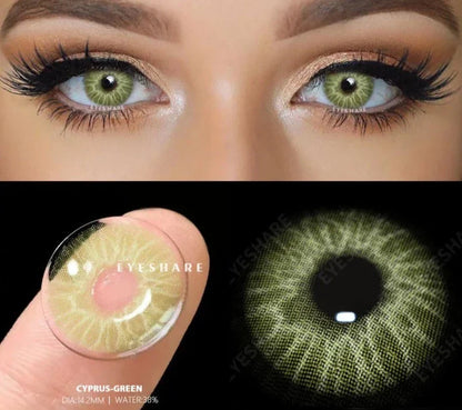 SEALBEER Coloured Contact Lenses for Eyes 1pair Gray Pupils Lens Blue Eye Lenses Green Lens Yearly Brown Contacts Cosmetic Lens