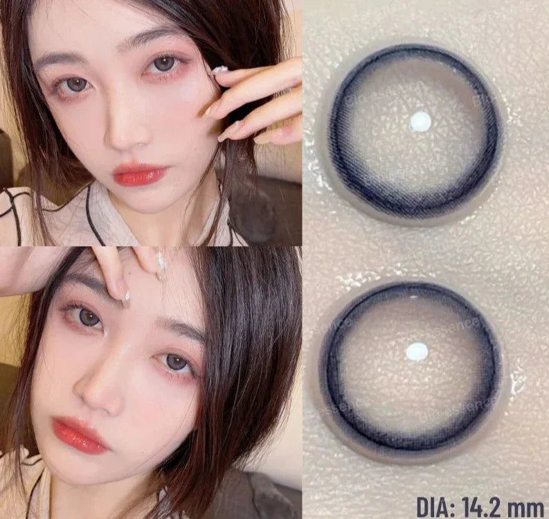 SEALBEER 1 Pair Korean Lenses Colored Contact Lenses with Degree Myopia Lenses Brown Lenses Black Eye Lens Fog Pearl Colorcon