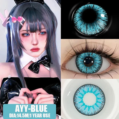 SEALBEER 2pcs Cosplay Anime Lenses for Eyes NEBULA Series Makeup Beauty colored Contact lens Anime Accessories  Cosmetic lense