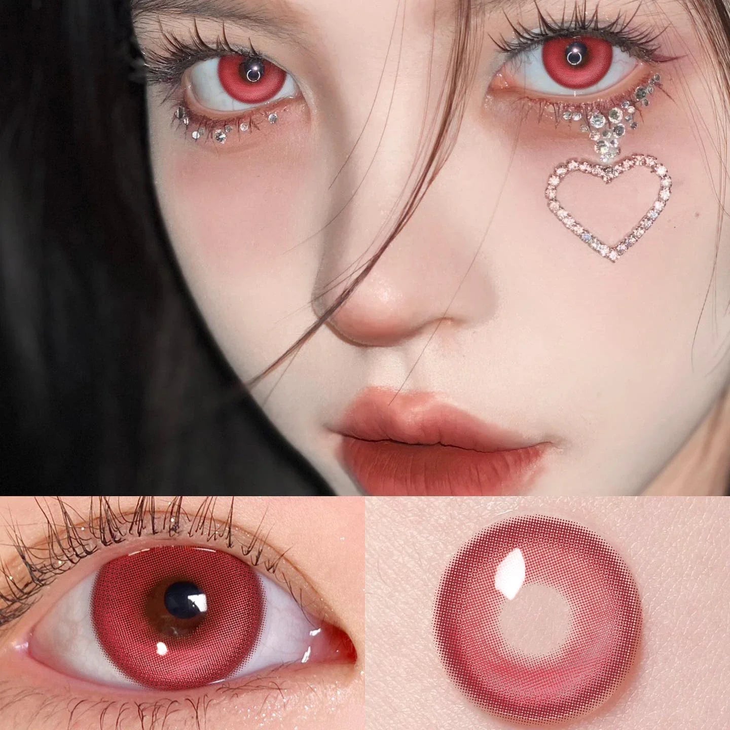 SEALBEER 1 Pair Colorcon Korean Lenses Colored Contact Lenses with Degree Myopia Lenses Pink Lenses Green Eye Lenses