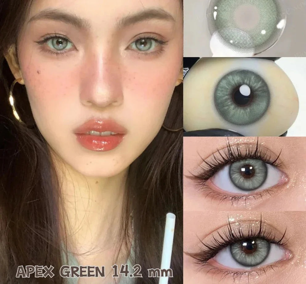 SEALBEER 1 Pair Korean Lenses Colored Contact Lenses with Degree Myopia Lenses Blue Eye Lens Graduated Contact Lenses