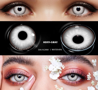 SEALBEER 1pair Halloween Cosplay Color Contacts Lenses For Eyes Blue Black Colored Lens Anime Yearly Beauty Makeup Contacts Lens