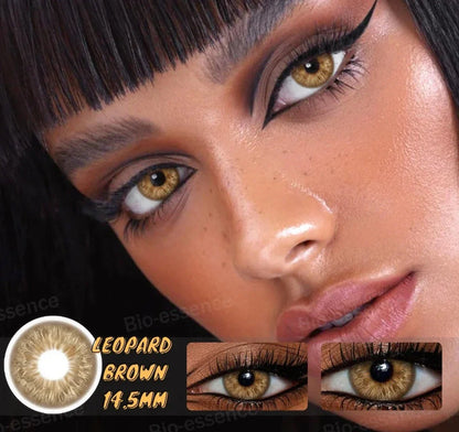 SEALBEER 1 Pair Colored Contact Lenses Natural Look Brown Eye Lenses Gray Contact Blue Lenses Green Eye Lenses 14.5mm Big Eye