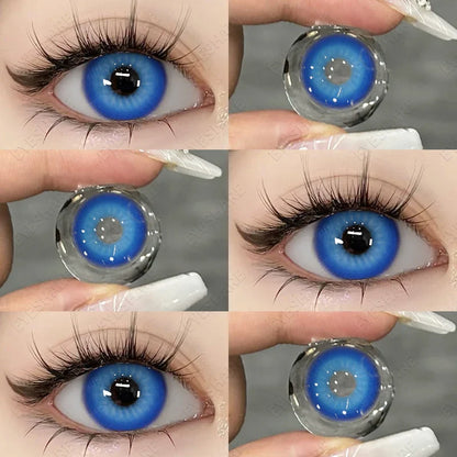 SEALBEER 1Pair Colored Contact Lenses for Eyes Fast Delivery Brown Lenses Gray Pupils Lens Green Eye Lenses Blue Eye Lens Yearly