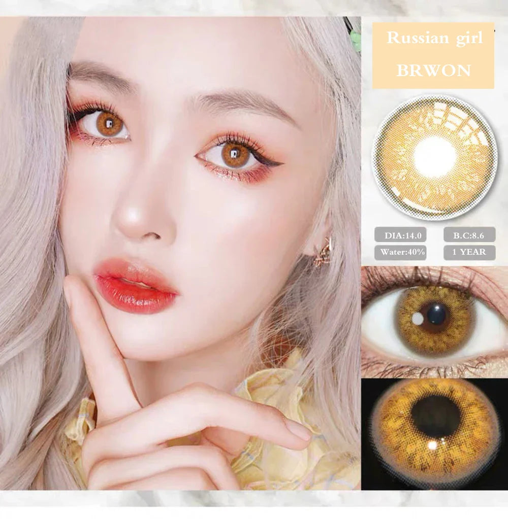 SEALBEER 1 Pair Color Contact Lenses for Eyes Natural Lenses Brown Lenses Beauty Fashion Blue Lenses Green Eye Contact