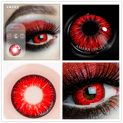 SEALBEER Color Contact Lenses For Eyes 2pcs Anime Cosplay Colored Lenses Blue Crazy Halloween Lenses Contact Lens Beauty Makeup