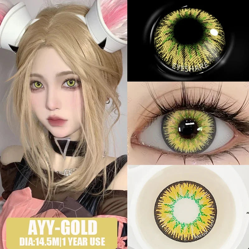 SEALBEER 2pcs Cosplay Anime Lenses for Eyes NEBULA Series Makeup Beauty colored Contact lens Anime Accessories  Cosmetic lense