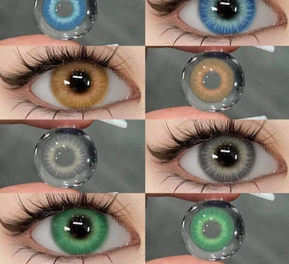 SEALBEER 1Pair Colored Contact Lenses for Eyes Fast Delivery Brown Lenses Gray Pupils Lens Green Eye Lenses Blue Eye Lens Yearly